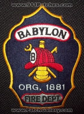 Babylon Fire Department (New York)
Thanks to Matthew Marano for this picture.
Keywords: dept.