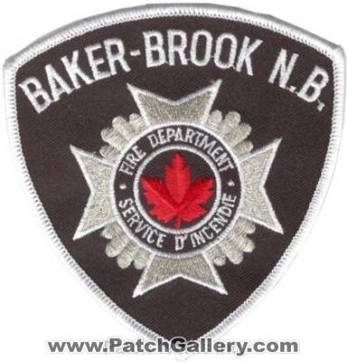 Baker Brook Fire Department (Canada NB)
Thanks to zwpatch.ca for this scan.
Keywords: n.b.
