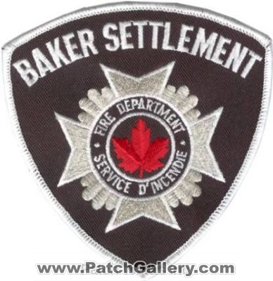 Baker Settlement Fire Department (Canada NS)
Thanks to zwpatch.ca for this scan.
