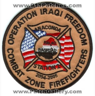Baghdad Combat Zone Fire Fighter Fire Dept Patch Iraq 