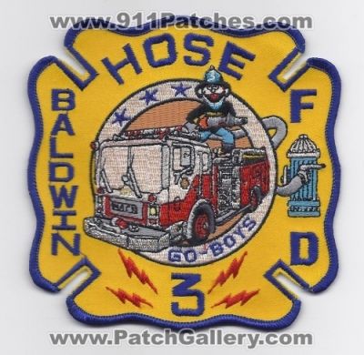 Baldwin Fire Department Hose Company 3 (New York)
Thanks to Paul Howard for this scan.
Keywords: dept. fd