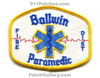Ballwin Fire District Paramedic Patch (Missouri)
Scan By: PatchGallery.com
Keywords: dist. department dept. ems ambulance