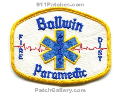 Ballwin Fire District Paramedic Patch (Missouri)
Scan By: PatchGallery.com
Keywords: dist. department dept. ems ambulance