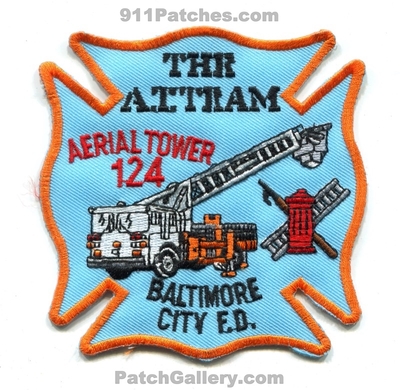 Baltimore City Fire Department Aerial Tower 124 Patch (Maryland)
Scan By: PatchGallery.com
Keywords: dept. bcfd b.c.f.d. company co. station truck the at a.t. tram