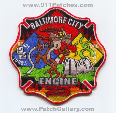 Baltimore City Fire Department Engine 23 HazMat Patch (Maryland)
Scan By: PatchGallery.com
Keywords: Dept. BCFD B.C.F.D. Company Co. Station Haz-Mat Hazardous Materials Ready to Roll - Org 1903 - Wile E Coyote