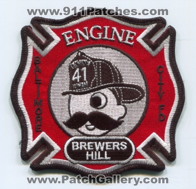 Baltimore City Fire Department BCFD Engine 41 Patch (Maryland)
Scan By: PatchGallery.com
Keywords: dept. b.c.f.d. company co. station brewers hill