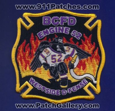 Baltimore City Fire Department Engine 52 (Maryland)
Thanks to PaulsFirePatches.com for this scan.
Keywords: dept. bcfd