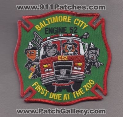 Baltimore City Fire Department Engine 52 (Maryland)
Thanks to Paul Howard for this scan.
Keywords: dept. e52