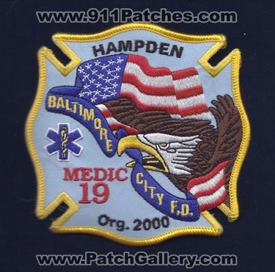 Baltimore City Fire Department Medic 19 (Maryland)
Thanks to Paul Howard for this scan.
Keywords: f.d. fd dept. ems
