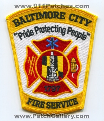 Baltimore City Fire Service (Maryland)
Scan By: PatchGallery.com
Keywords: department dept. bcfd b.c.f.d. "pride protecting people"