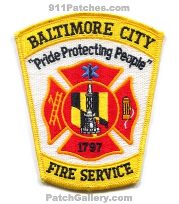 Baltimore City Fire Service Department Patch (Maryland)
Scan By: PatchGallery.com
Keywords: bcfd b.c.f.d. dept. pride protecting people 1797
