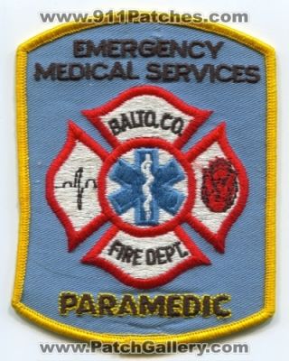 Baltimore County Fire Department Paramedic (Maryland)
Scan By: PatchGallery.com
Keywords: dept. balto. bcofd b.co.f.d. emergency medical services ems