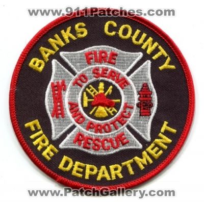 Banks County Fire Rescue Department (Georgia)
Scan By: PatchGallery.com
Keywords: dept.