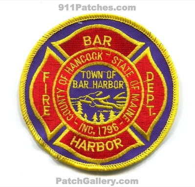 Bar Harbor Fire Department Patch (Maine)
Scan By: PatchGallery.com
Keywords: town of dept. county co. of hancock inc. 1796