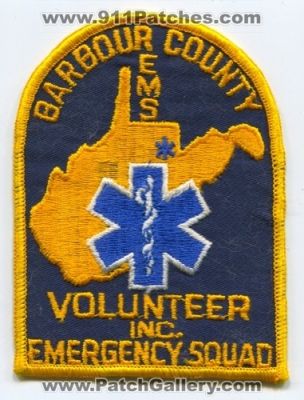 Barbour County Volunteer Emergency Squad Inc. Patch (West Virginia)
Scan By: PatchGallery.com
Keywords: co. vol. ems
