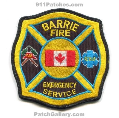 Barrie Fire Department Emergency Service Patch (Canada ON)
Scan By: PatchGallery.com
Keywords: dept. es