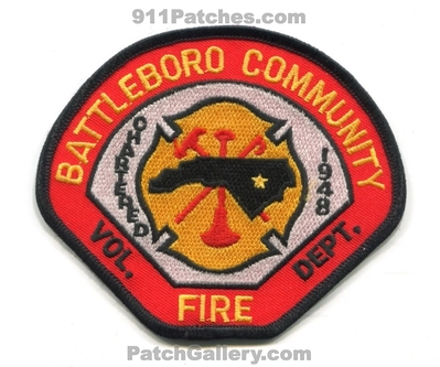 Battleboro Community Volunteer Fire Department Patch (North Carolina)
Scan By: PatchGallery.com
Keywords: comm. vol. dept. chartered 1948