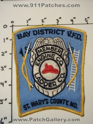 Bay District Volunteer Fire Department Engine Ladder Company Member (Maryland)
Thanks to Mark Stampfl for this picture.
Keywords: v.f.d. vfd dept. co. st. mary's marys county md.