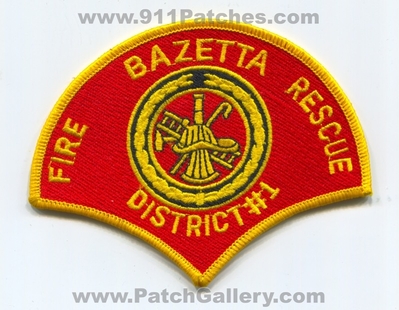 Bazetta Fire Rescue Department District Number 1 Patch (Ohio)
Scan By: PatchGallery.com
Keywords: dept. no. #1