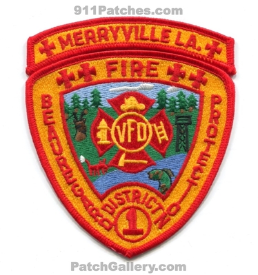 Beauregard Fire Protection District 1 Merryville Patch (Louisiana)
Scan By: PatchGallery.com
Keywords: prot. dist. number no. #1 department dept. la.