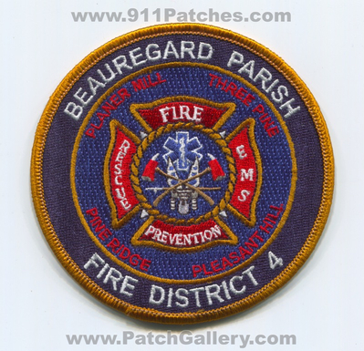 Beauregard Parish Fire District 4 Patch (Louisiana) Planer Mill Three Pine Pine Ridge Pleasant Hill
Scan By: PatchGallery.com
Keywords: dist. number no. #4 department dept. rescue ems prevention