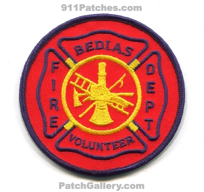 Bedias Volunteer Fire Department Patch (Texas)
Scan By: PatchGallery.com
Keywords: vol. dept.