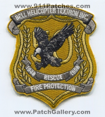 Bell Helicopter Textron Inc Fire Protection Rescue 50 Years (Texas)
Scan By: PatchGallery.com
Keywords: inc. prot. department dept. company co.