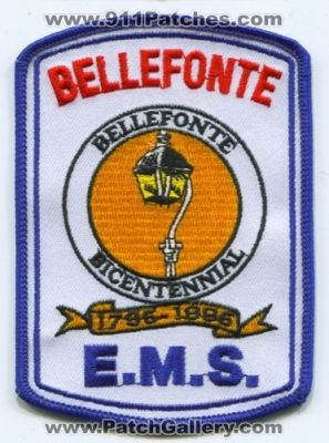 Bellefonte Emergency Medical Services (Pennsylvania)
Scan By: PatchGallery.com
Keywords: ems e.m.s. bicentennial 1796-1996