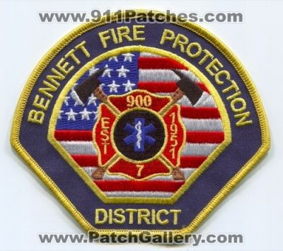 Bennett Fire Protection District 7 Unit 900 Patch (Colorado)
[b]Scan From: Our Collection[/b]
Keywords: prot. dist. number no. #7 department dept.