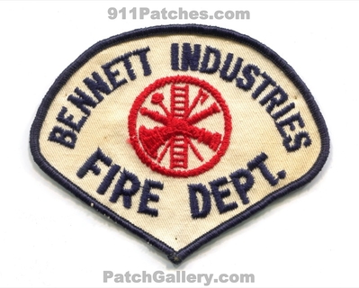 Bennett Industries Fire Department Patch (UNKNOWN STATE)
Scan By: PatchGallery.com
Keywords: dept.
