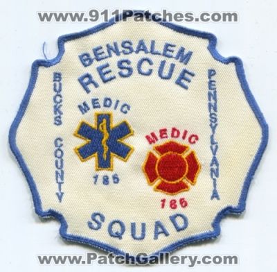 Bensalem Rescue Squad (Pennsylvania)
Scan By: PatchGallery.com
Keywords: fire department dept. ems medic 185 186 bucks county
