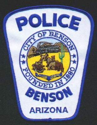 Benson Police
Thanks to EmblemAndPatchSales.com for this scan.
Keywords: arizona city of