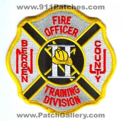 Bergen County Training Division Fire Officer II Patch (New Jersey)
Scan By: PatchGallery.com
Keywords: co. 2 nj academy