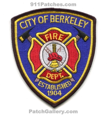 Berkeley Fire Department Patch (California)
Scan By: PatchGallery.com
Keywords: city of dept. established 1904