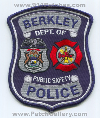 Berkley Department of Public Safety Police Fire Patch (Michigan)
Scan By: PatchGallery.com
Keywords: dept. dps