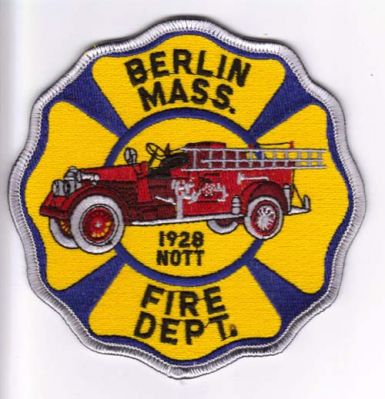 Berlin Fire Dept
Thanks to Michael J Barnes for this scan.
Keywords: massachusetts department