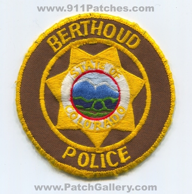 Berthoud Police Department Patch (Colorado)
Scan By: PatchGallery.com
Keywords: dept. state of
