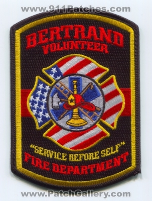 Bertrand Volunteer Fire Department Patch (Missouri)
Scan By: PatchGallery.com
Keywords: Vol. Dept. "Service Before Self"