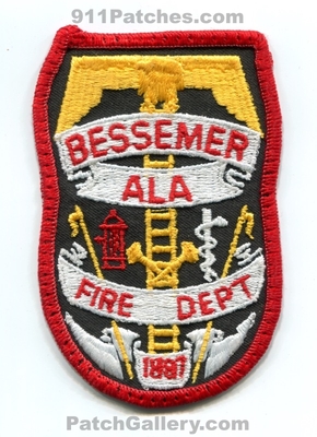 Bessemer Fire Department Patch (Alabama)
Scan By: PatchGallery.com
Keywords: dept. 1887