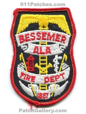 Bessemer Fire Department Patch (Alabama)
Scan By: PatchGallery.com
Keywords: dept. 1887