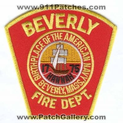 Beverly Fire Department Patch (Massachusetts)
Scan By: PatchGallery.com
Keywords: dept. mass. birthplace of the american navy