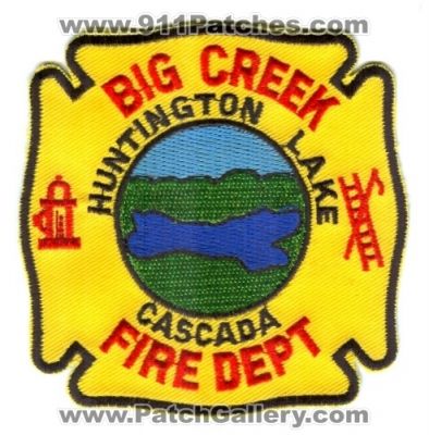 Big Creek Fire Department (California)
Scan By: PatchGallery.com
Keywords: dept. huntington lake cascada