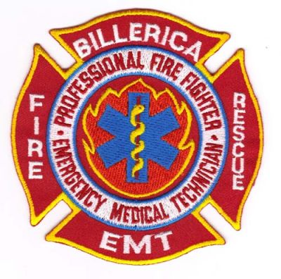 Billerica Fire Rescue EMT
Thanks to Michael J Barnes for this scan.
Keywords: massachusetts professional fighter emergency medical technician