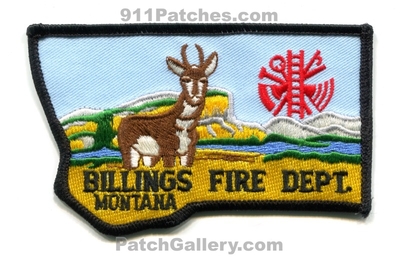 Billings Fire Department Patch (Montana) (State Shape)
Scan By: PatchGallery.com
Keywords: dept.