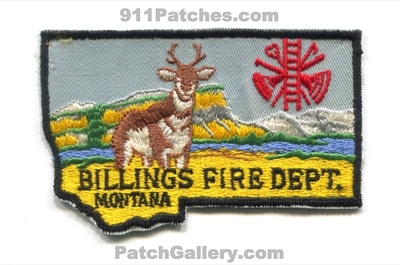 Billings Fire Department Patch (Montana) (State Shape)
Scan By: PatchGallery.com
Keywords: dept.
