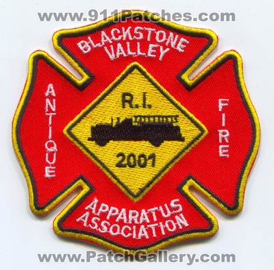 Blackstone Valley Antique Fire Apparatus Association Patch (Rhode Island)
Scan By: PatchGallery.com
Keywords: r.i. 2001