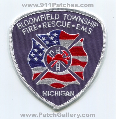 Bloomfield Township Fire Rescue EMS Department Patch (Michigan)
Scan By: PatchGallery.com
Keywords: twp. dept.