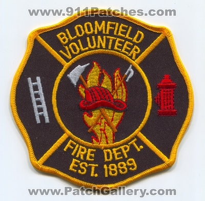 Bloomfield Volunteer Fire Department Patch (UNKNOWN STATE)
Scan By: PatchGallery.com
Keywords: vol. dept. est. 1889