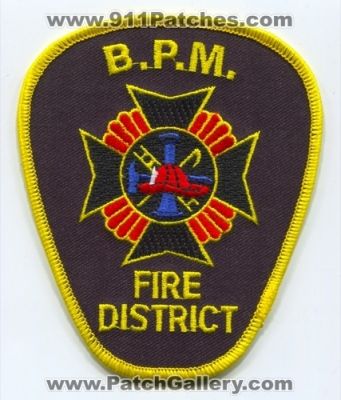 Bloomingburg Paint Marion Fire District (Ohio)
Scan By: PatchGallery.com
Keywords: bpm b.p.m. dist. department dept.
