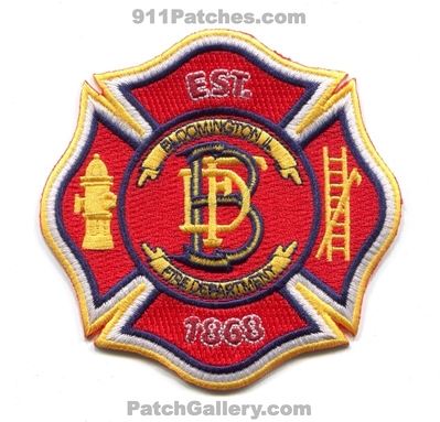 Bloomington Fire Department Patch (Illinois)
Scan By: PatchGallery.com
Keywords: est. 1868